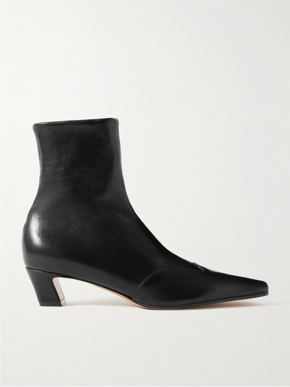 KHAITE Nevada Leather Ankle Boots 38